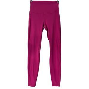 Lululemon Hot Pink Mid Rise Skinny Leg Athletic Yoga Pants Reg Size 6
